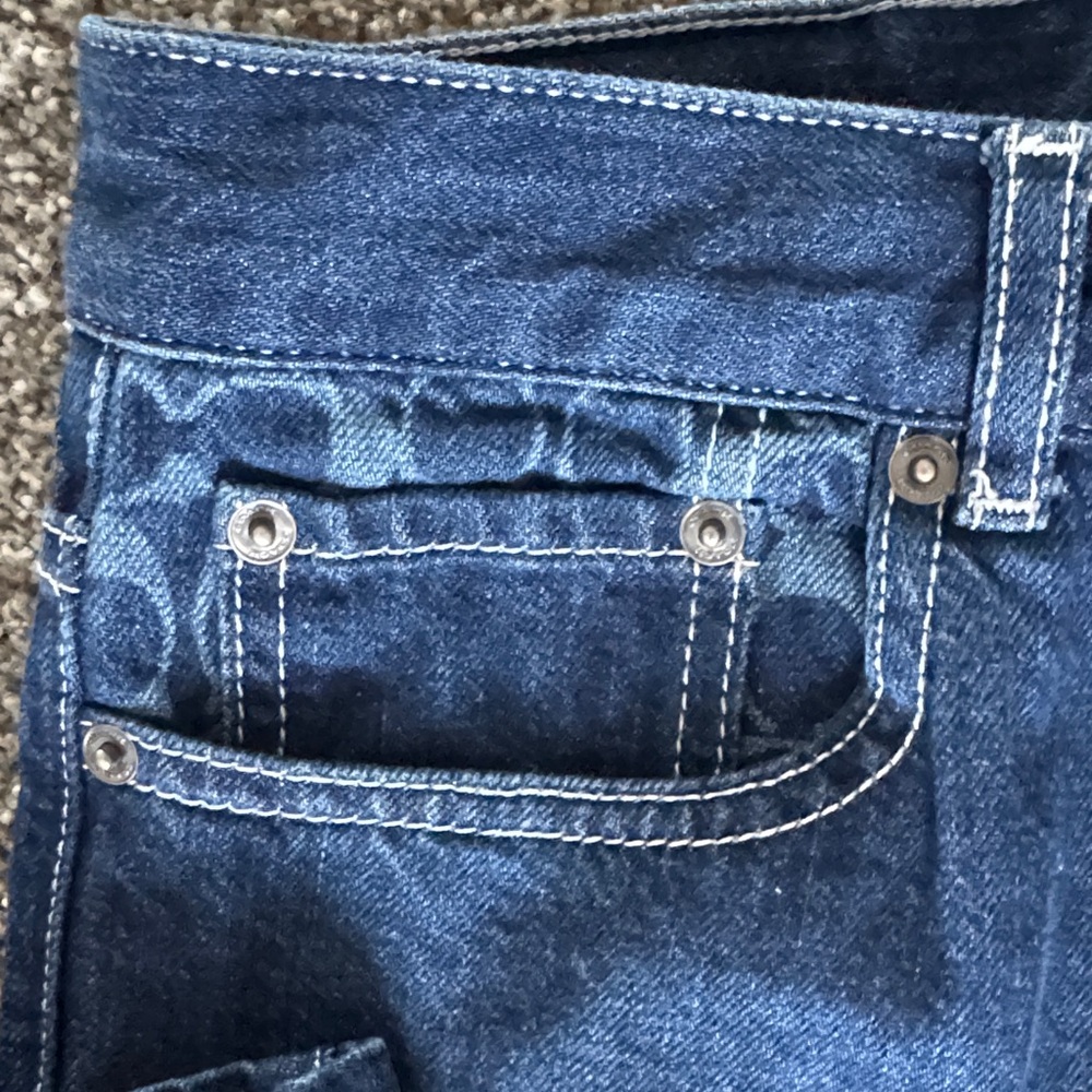 💙😍Coach Dark Blue Straight Leg Jeans 👖 unisex size28 - Picture 7 of 16
